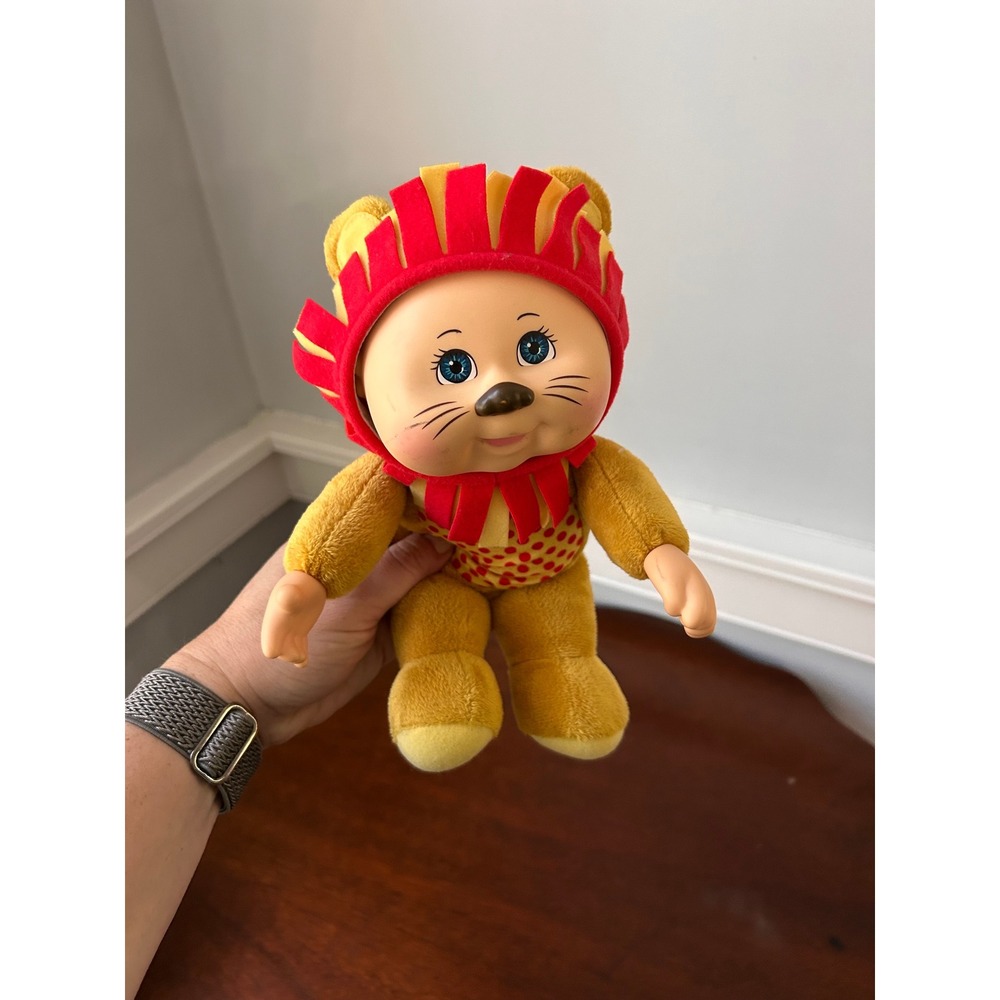 Cabbage Patch Kids Cuties Lion Plush Doll Tan Red Yellow Polka Dot 2021